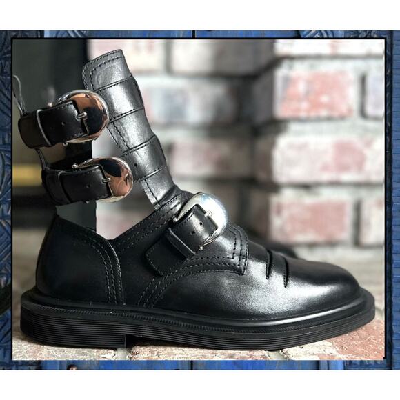 Free People Black Leather Silver Hardware Elea Hybrid Boots Size 9 NEW - Picture 2 of 8